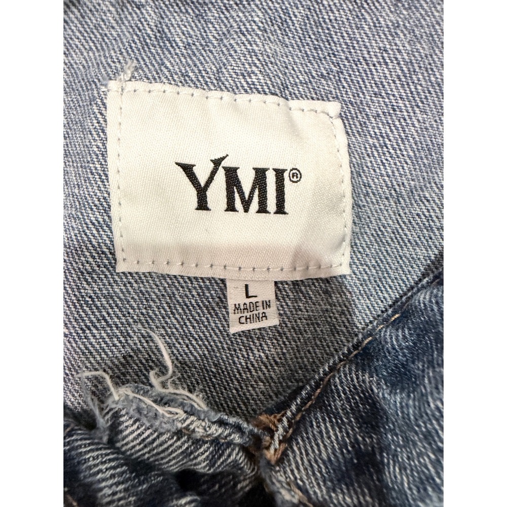 Ymi Denim Jacket Distress Patchwork Boho Fairycor… - image 3